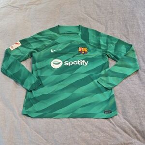 Nike Green and Teal Men's Jersey